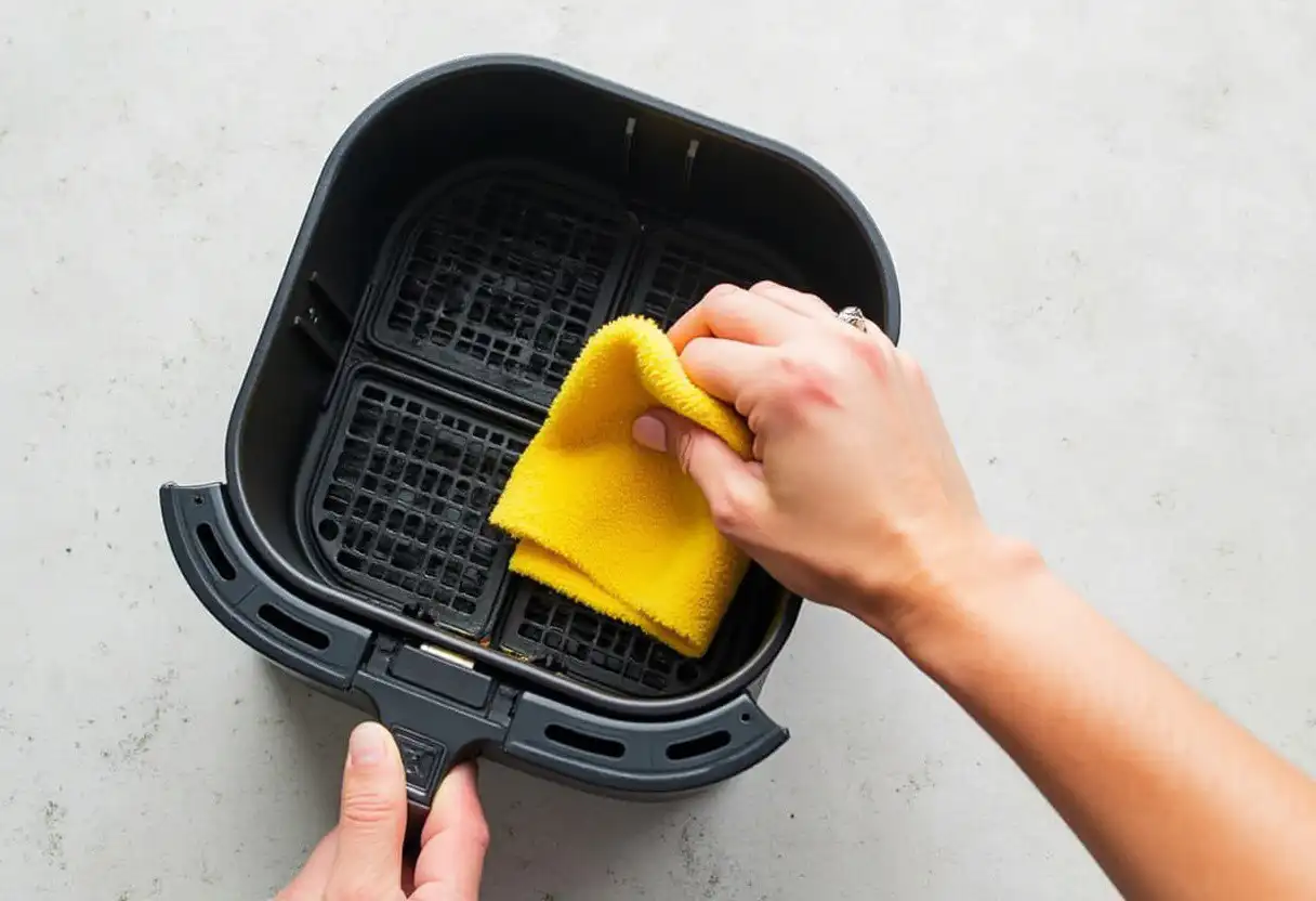 Cleaning an air fryer