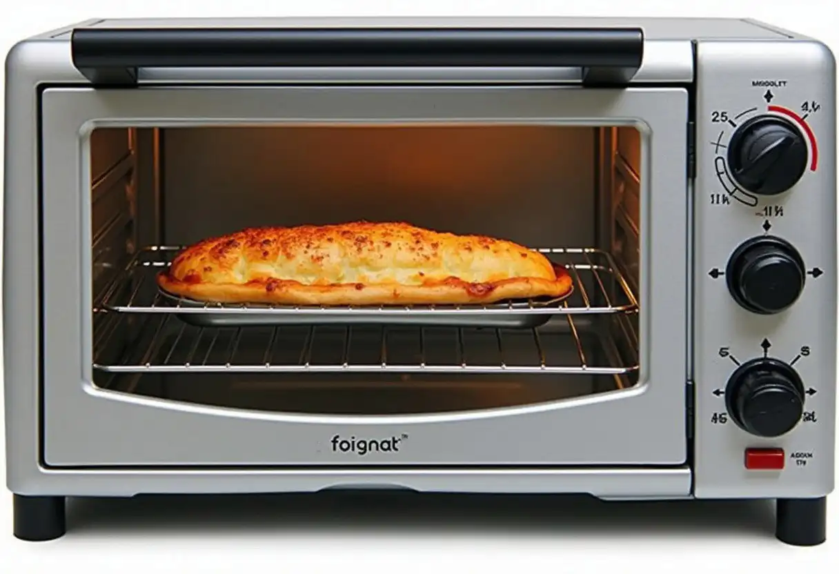 Toaster oven with door closed